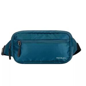 Travelon  Anti-theft Sling, RFID peacock teal Convertible Waist fanny pack